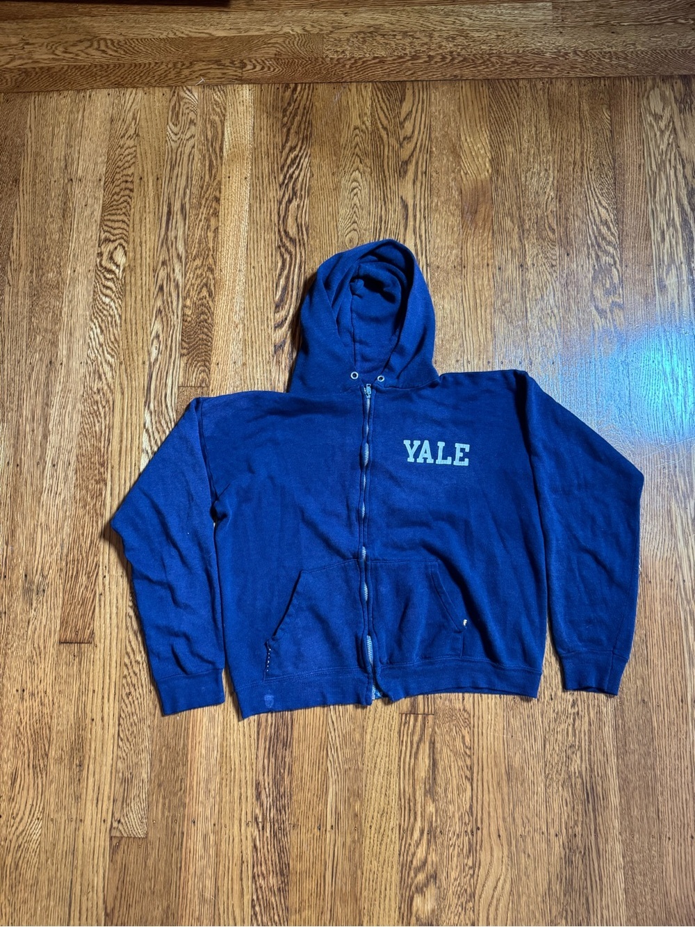 Vintage 70s Champion Yale Hoodie Made USA Small zip up